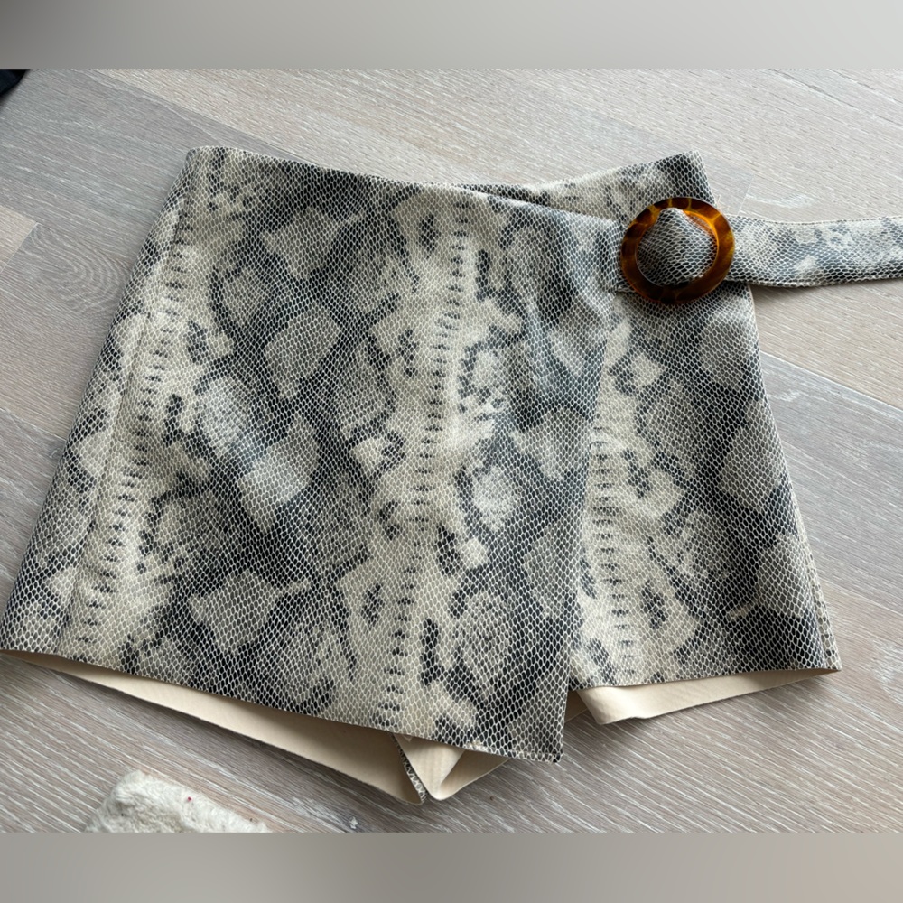 Zara skort, snake skin print